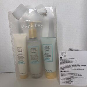Mary Kay Satin Hands Pampering Set Fragrance Free Softener Shea Scrub Cream
